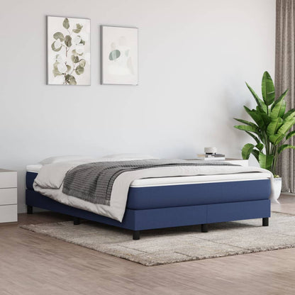 Boxspringbettgestell Blau 140x190 cm Stoff