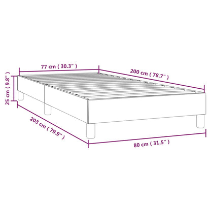 Boxspringbettgestell Dunkelbraun 80x200 cm Stoff