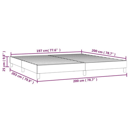 Boxspringbettgestell Dunkelbraun 200x200 cm Stoff