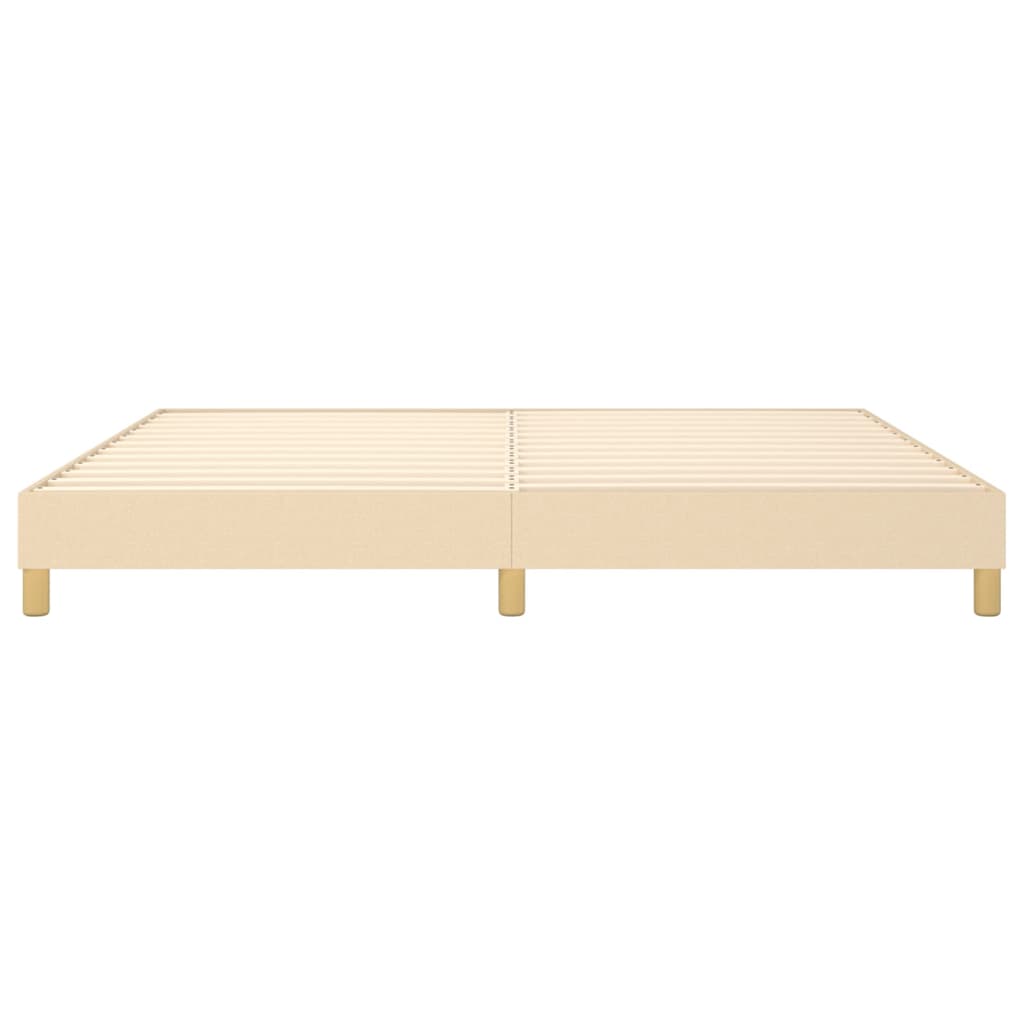 Boxspringbettgestell Creme 200x200 cm Stoff