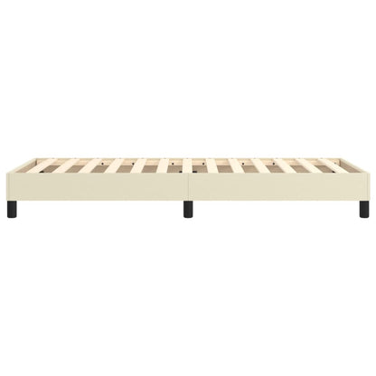 Boxspringbettgestell Creme 90x190 cm Kunstleder