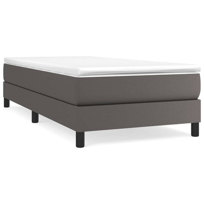 Boxspringbettgestell Grau 90x190 cm Kunstleder