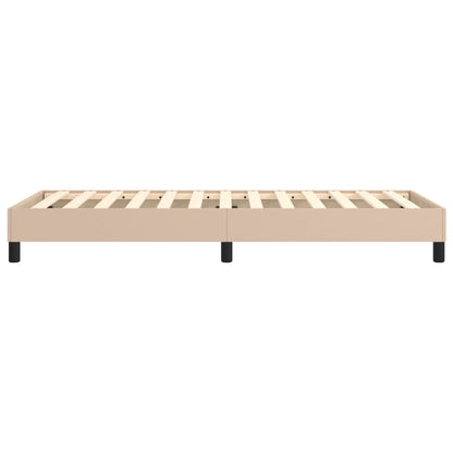 Boxspringbettgestell Cappuccino-Braun 90x190 cm Kunstleder