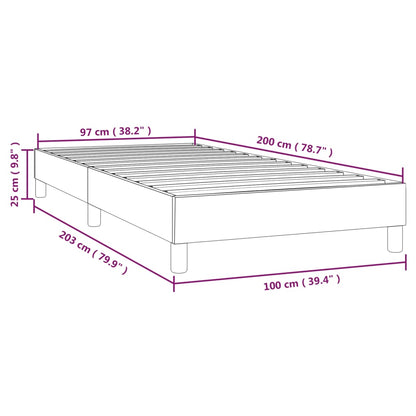 Boxspringbettgestell Schwarz 100x200 cm Kunstleder