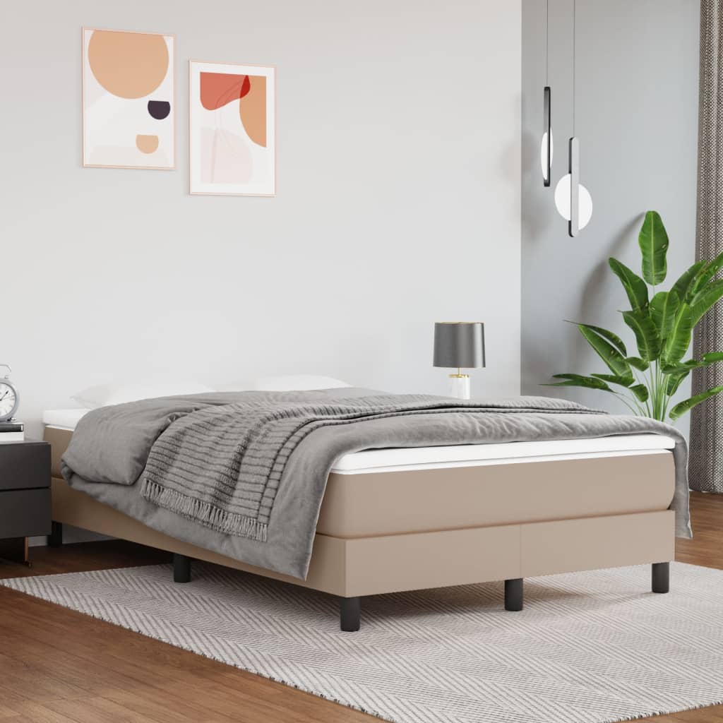 Boxspringbettgestell Cappuccino-Braun 120x200 cm Kunstleder