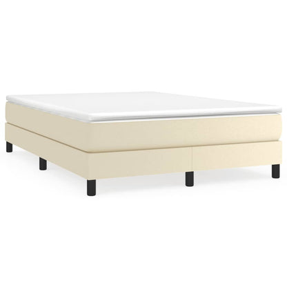 Boxspringbettgestell Creme 140x190 cm Kunstleder