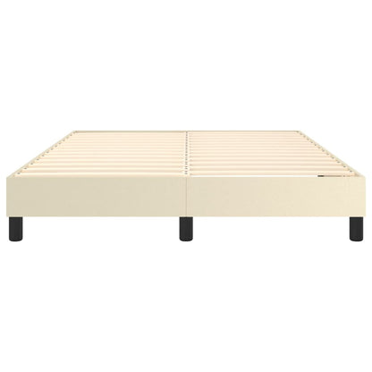 Boxspringbettgestell Creme 140x190 cm Kunstleder