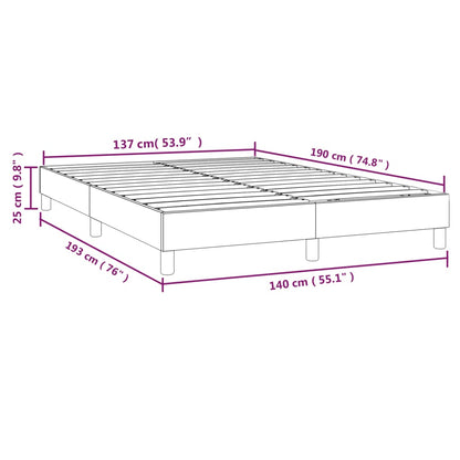 Boxspringbettgestell Creme 140x190 cm Kunstleder