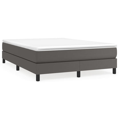 Boxspringbettgestell Grau 140x190 cm Kunstleder