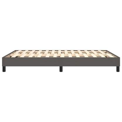Boxspringbettgestell Grau 140x190 cm Kunstleder