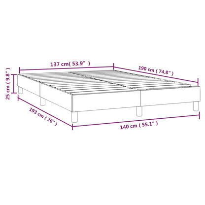 Boxspringbettgestell Grau 140x190 cm Kunstleder