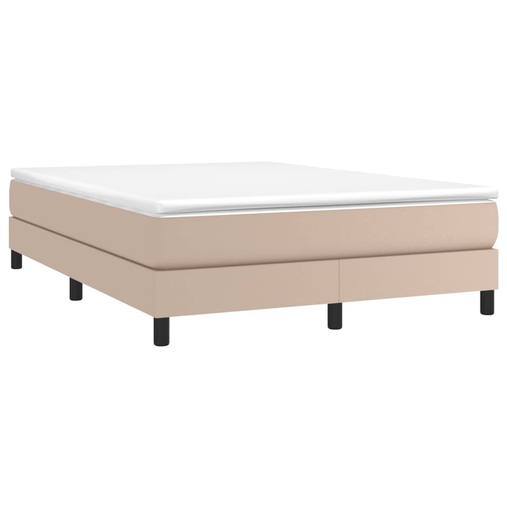 Boxspringbettgestell Cappuccino-Braun 140x190 cm Kunstleder