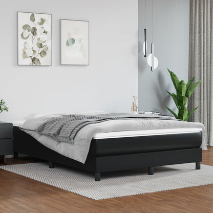 Boxspringbettgestell Schwarz 140x200 cm Kunstleder