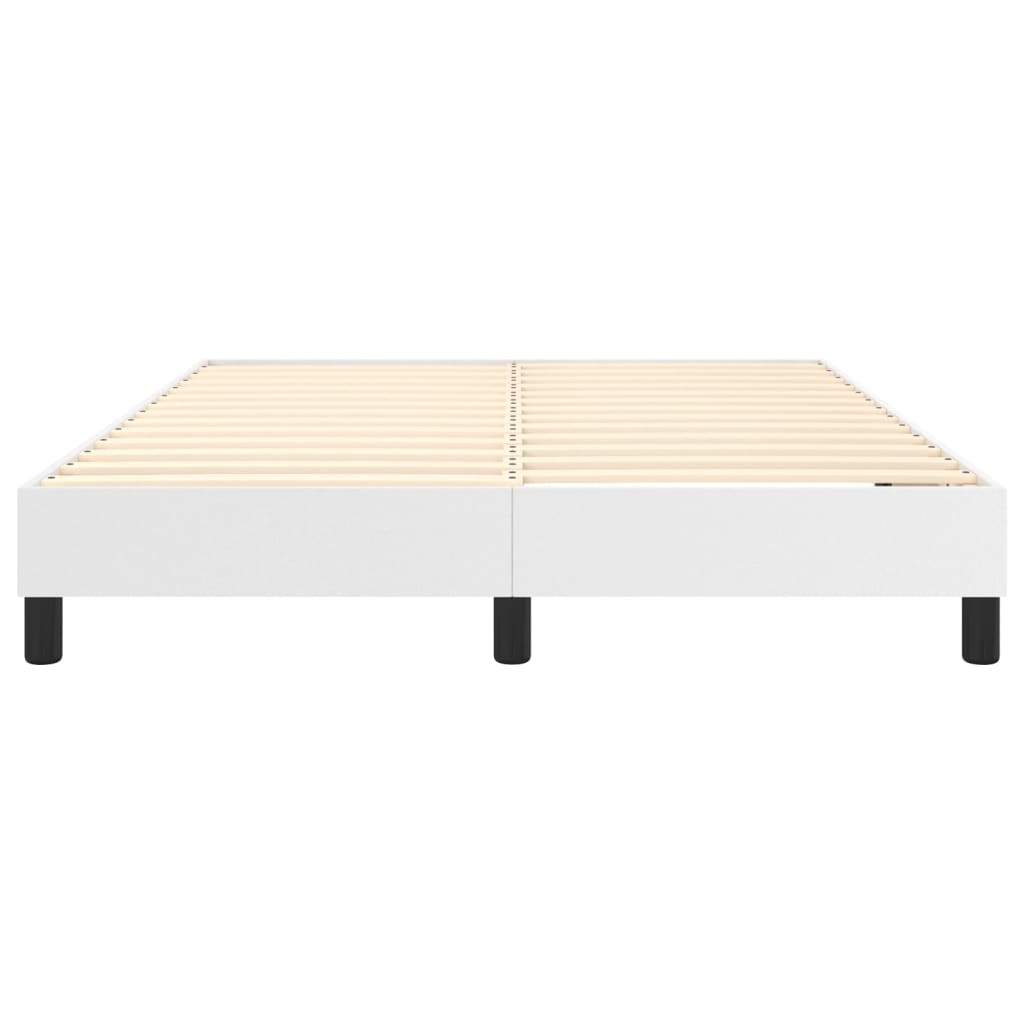 Boxspringbettgestell Weiß 140x200 cm Kunstleder