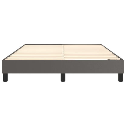 Boxspringbettgestell Grau 140x200 cm Kunstleder