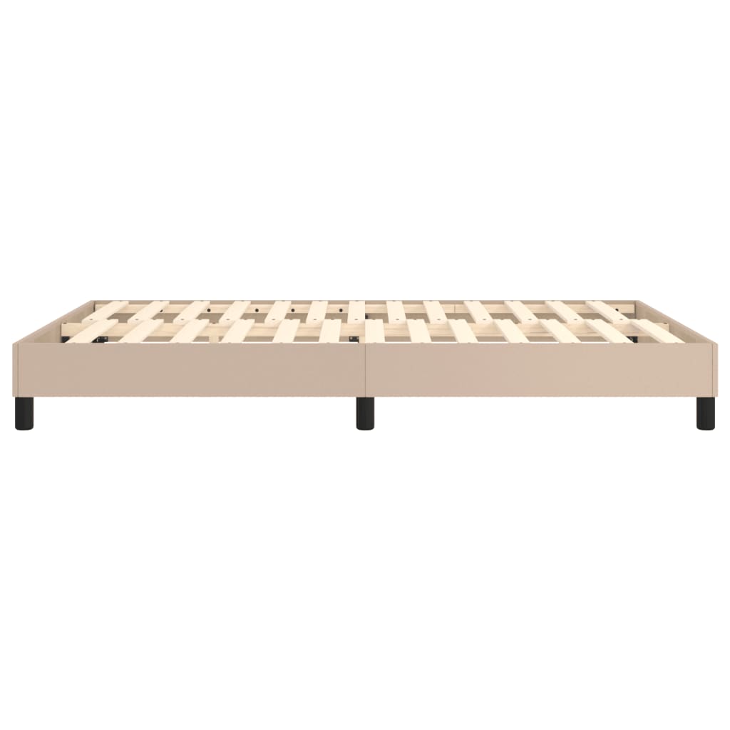 Boxspringbettgestell Cappuccino-Braun 140x200 cm Kunstleder