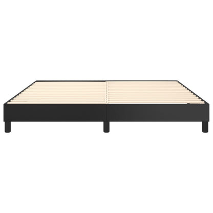 Boxspringbettgestell Schwarz 160x200 cm Kunstleder