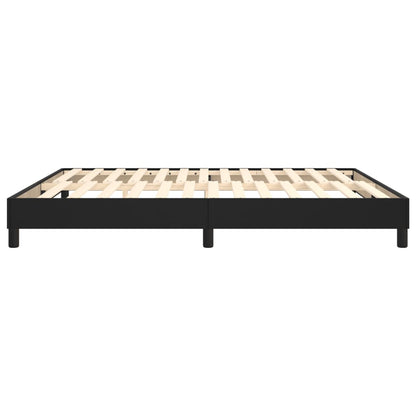 Boxspringbettgestell Schwarz 160x200 cm Kunstleder