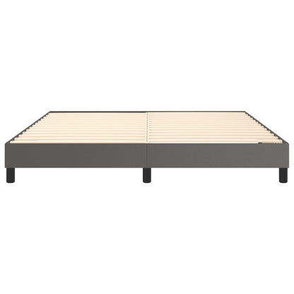 Boxspringbettgestell Grau 160x200 cm Kunstleder