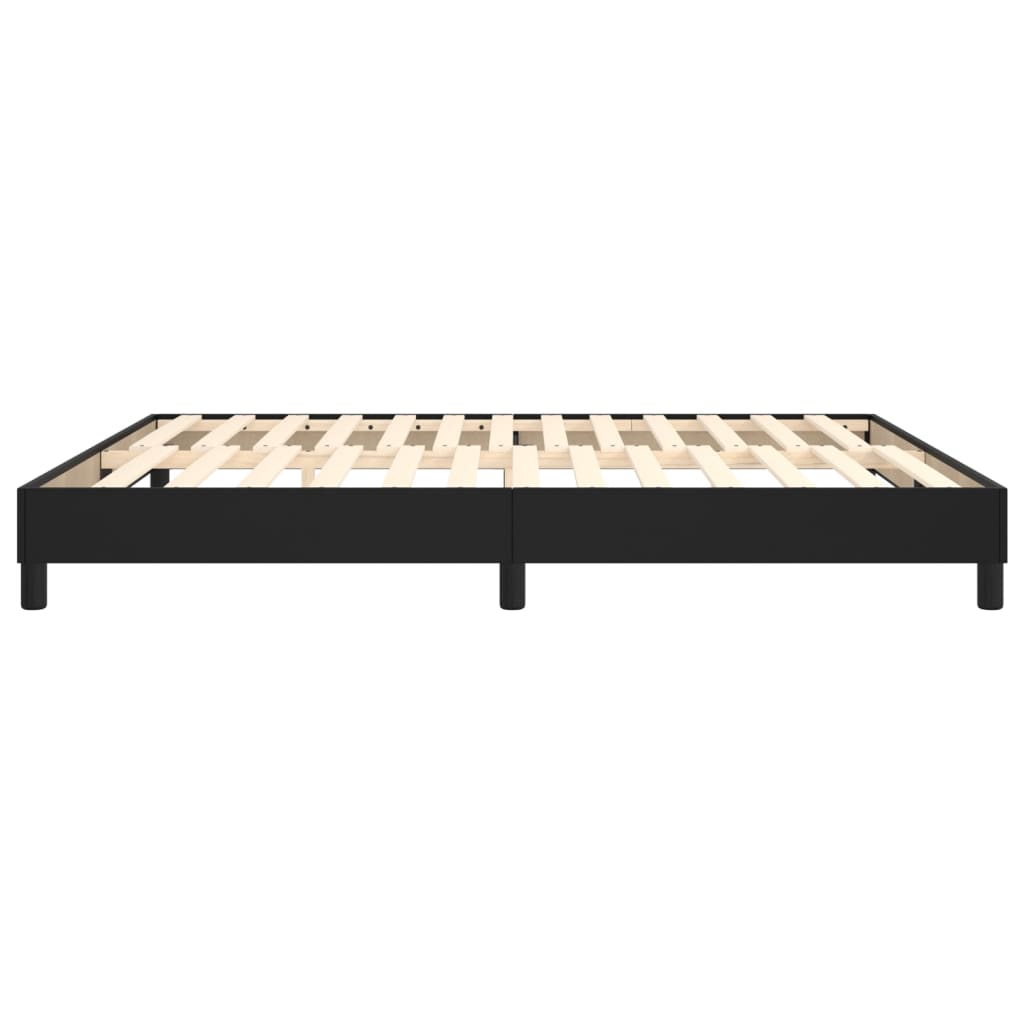Boxspringbettgestell Schwarz 180x200 cm Kunstleder