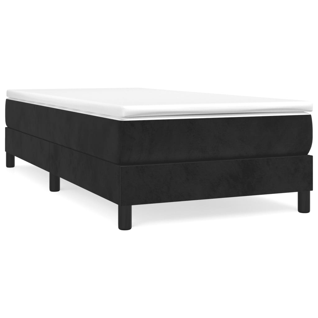 Boxspringbettgestell Schwarz 90x190 cm Samt