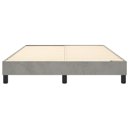 Boxspringbettgestell Hellgrau 140x190 cm Samt