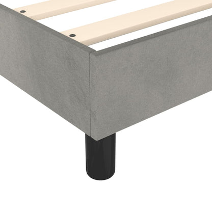 Boxspringbettgestell Hellgrau 140x190 cm Samt
