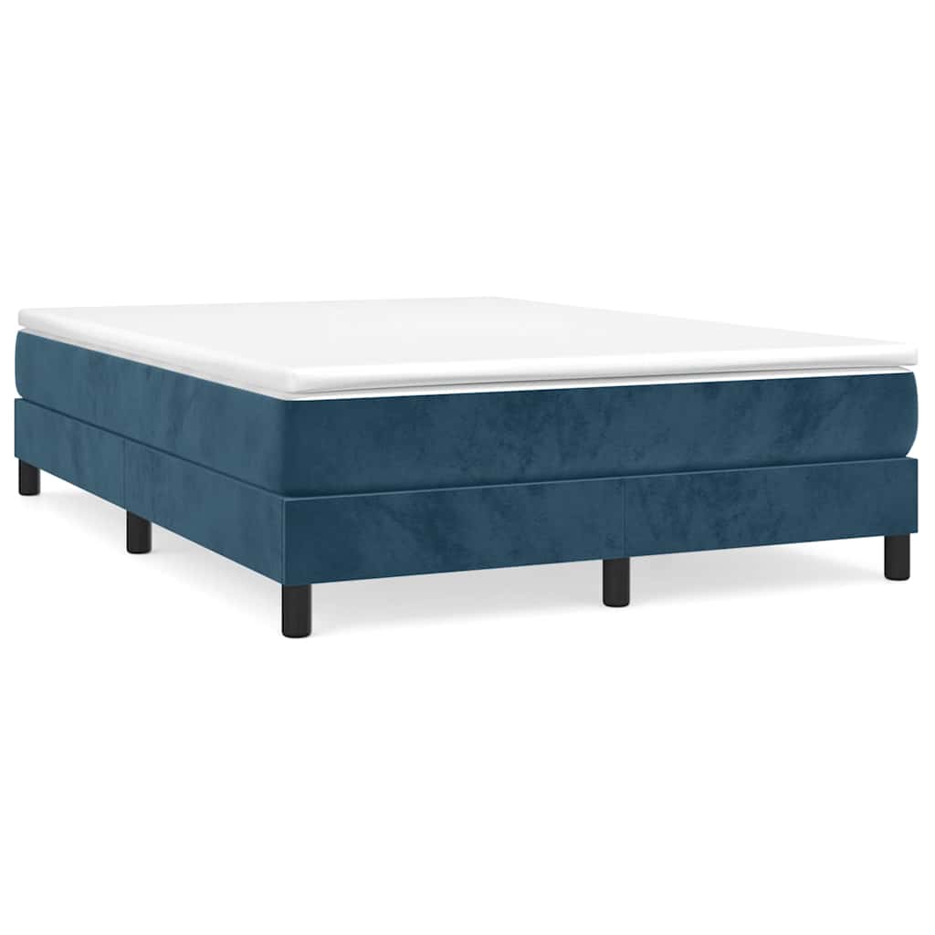 Boxspringbettgestell Dunkelblau 140x190 cm Samt