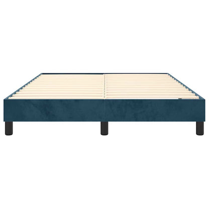 Boxspringbettgestell Dunkelblau 140x190 cm Samt
