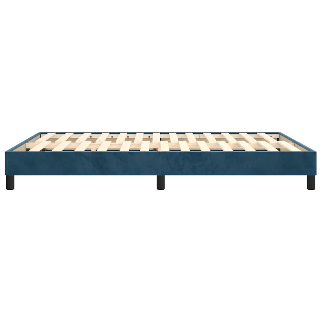 Boxspringbettgestell Dunkelblau 140x190 cm Samt