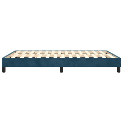 Boxspringbettgestell Dunkelblau 140x190 cm Samt
