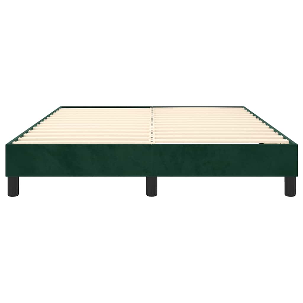 Boxspringbettgestell Dunkelgrün 140x200 cm Samt