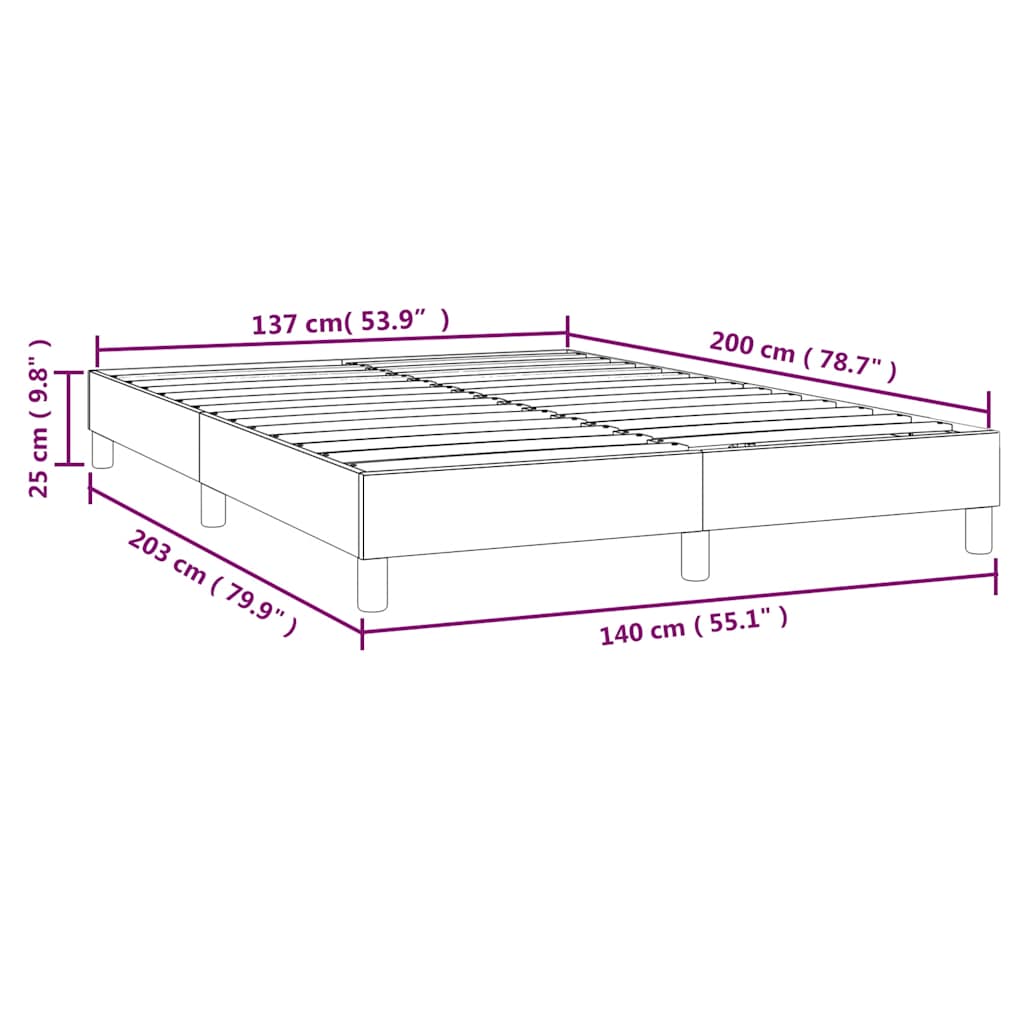 Boxspringbettgestell Dunkelgrün 140x200 cm Samt