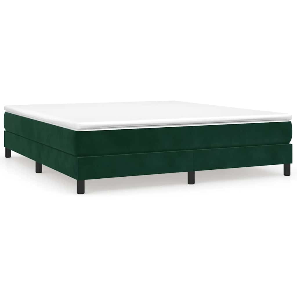 Boxspringbettgestell Dunkelgrün 180x200 cm Samt
