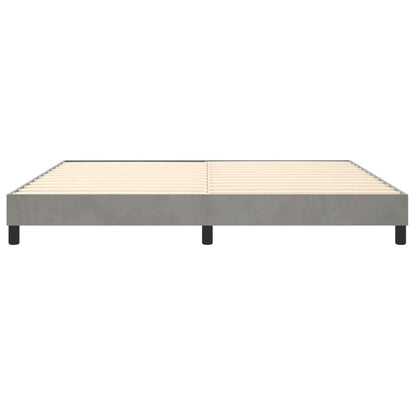 Boxspringbettgestell Hellgrau 200x200 cm Samt