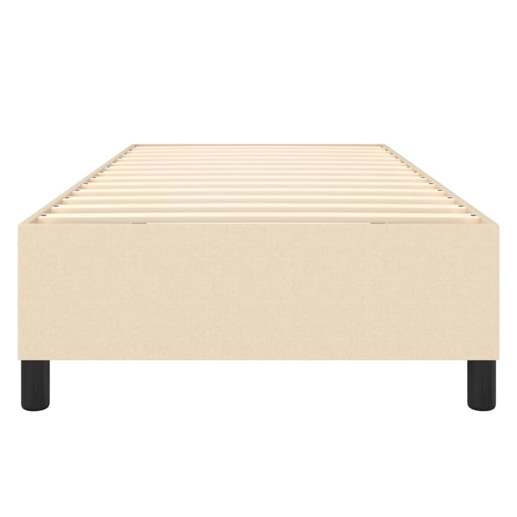 Boxspringbettgestell Creme 90x200 cm Stoff