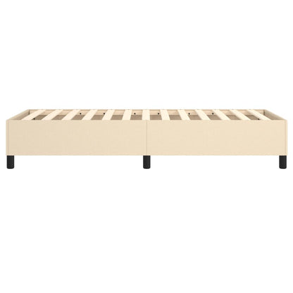 Boxspringbettgestell Creme 90x200 cm Stoff