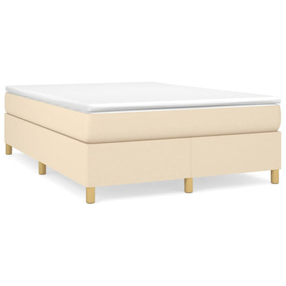 Boxspringbettgestell Creme 140x200 cm Stoff