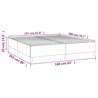 Boxspringbettgestell Dunkelbraun 160x200 cm Stoff
