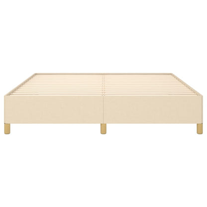 Boxspringbettgestell Creme 160x200 cm Stoff