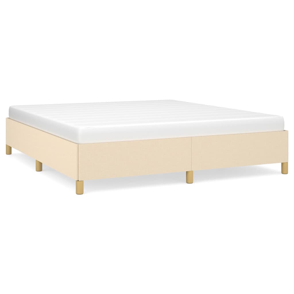 Boxspringbettgestell Creme 180x200 cm Stoff