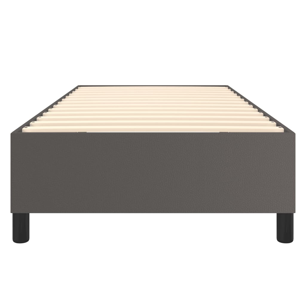 Boxspringbettgestell Grau 80x200 cm Kunstleder