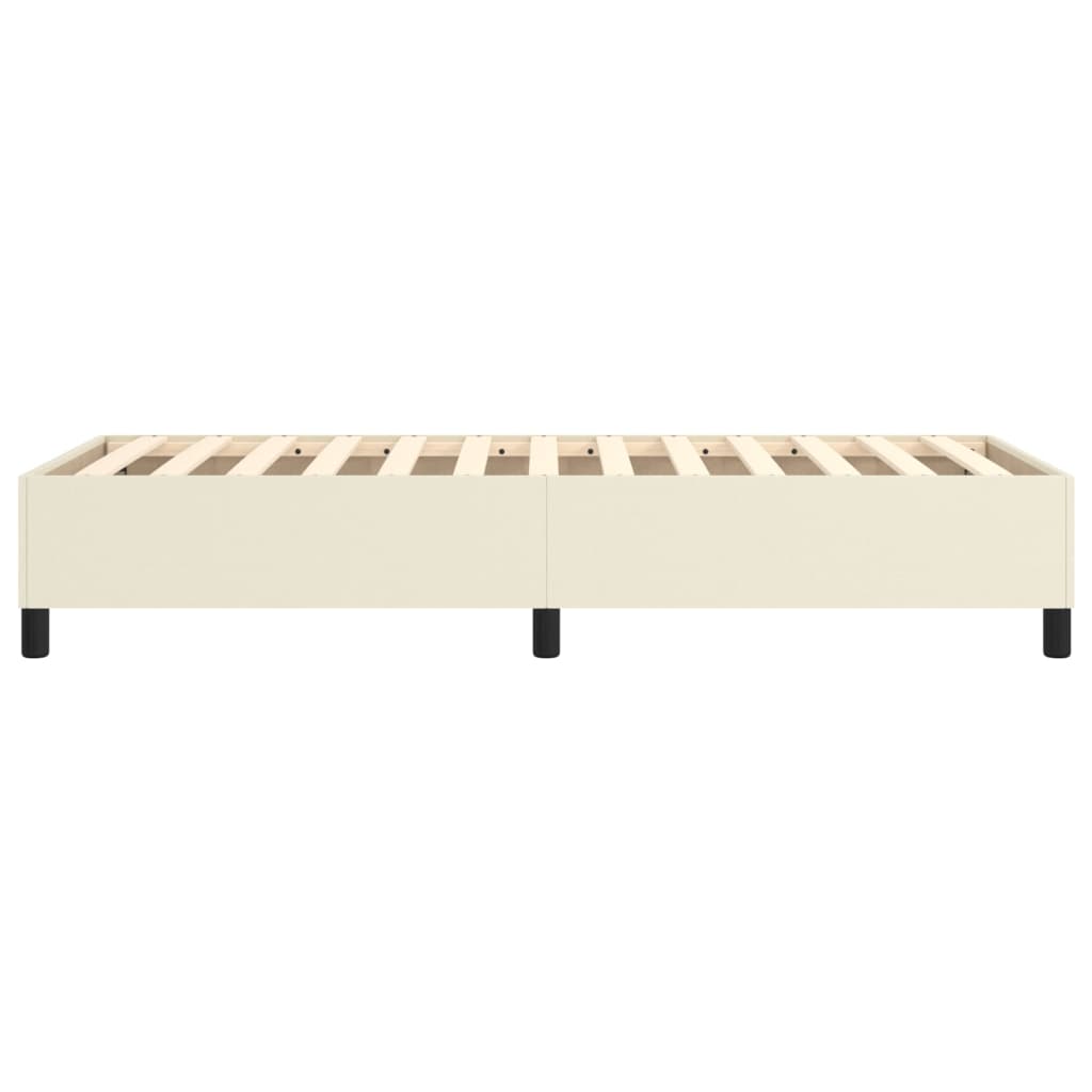 Boxspringbettgestell Creme 90x190 cm Kunstleder