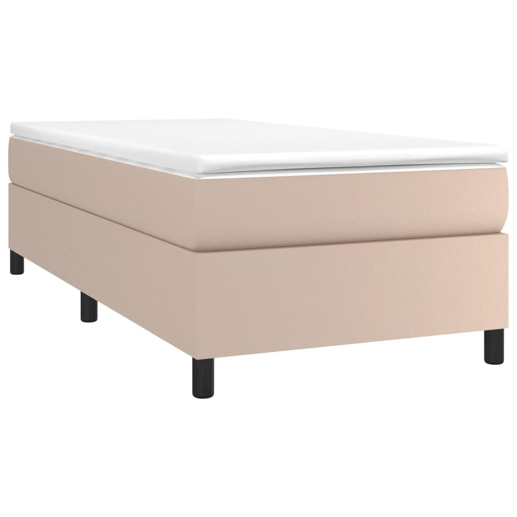 Boxspringbettgestell Cappuccino-Braun 90x190 cm Kunstleder