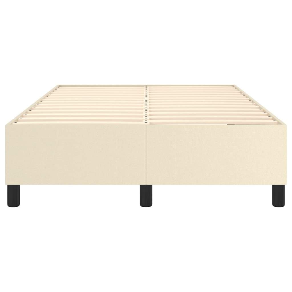 Boxspringbettgestell Creme 120x200 cm Kunstleder