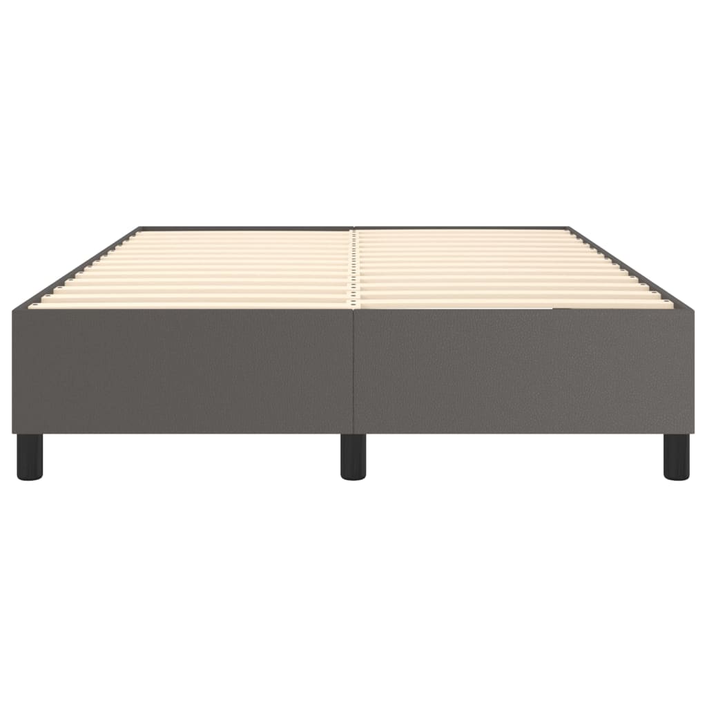 Boxspringbettgestell Grau 140x190 cm Kunstleder