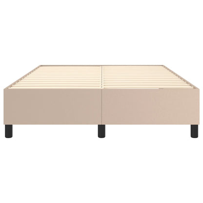Boxspringbettgestell Cappuccino-Braun 140x190 cm Kunstleder