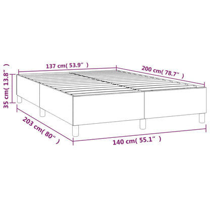Boxspringbettgestell Grau 140x200 cm Kunstleder
