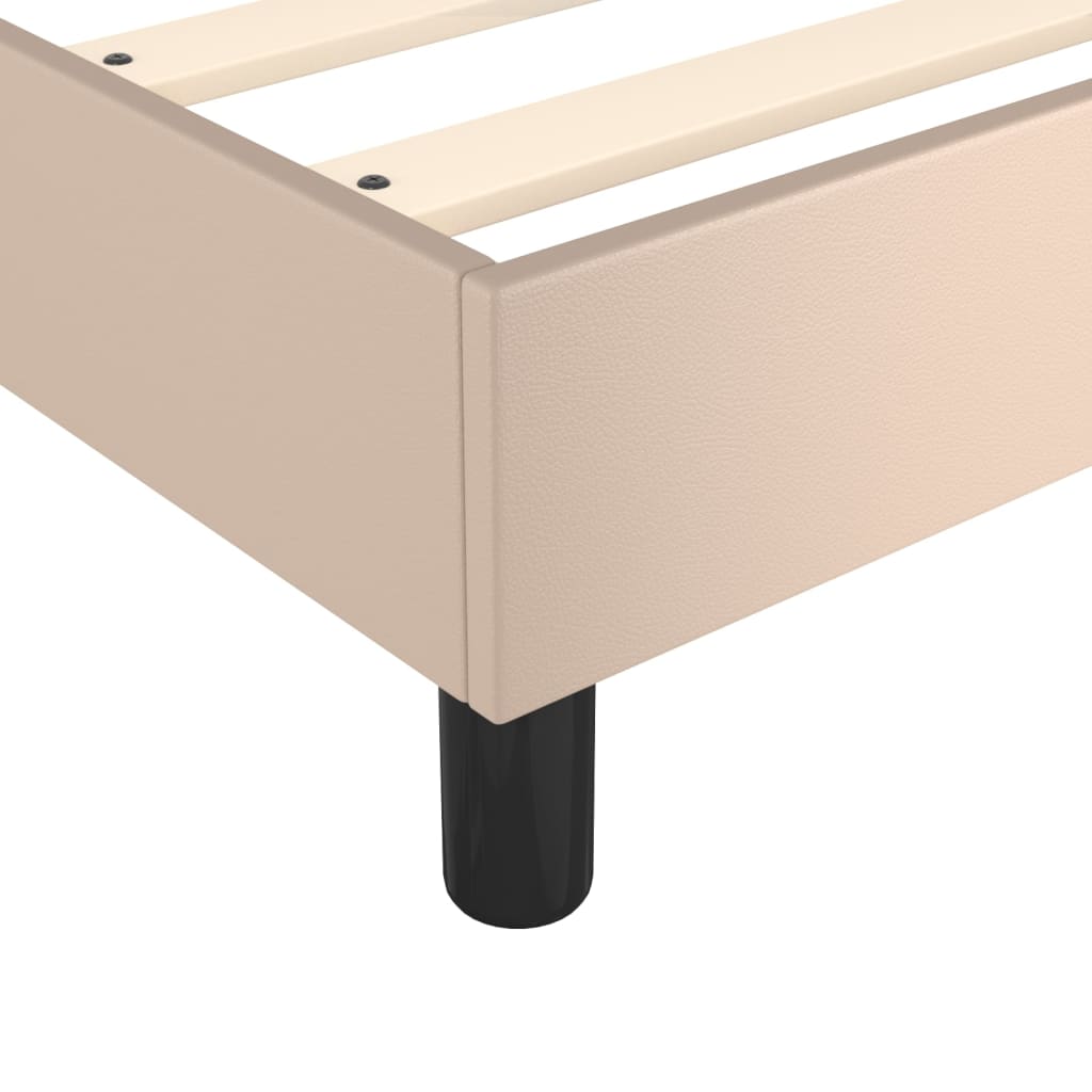 Boxspringbettgestell Cappuccino-Braun 140x200 cm Kunstleder