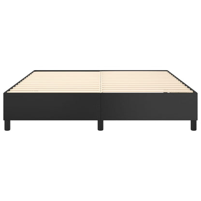 Boxspringbettgestell Schwarz 160x200 cm Kunstleder